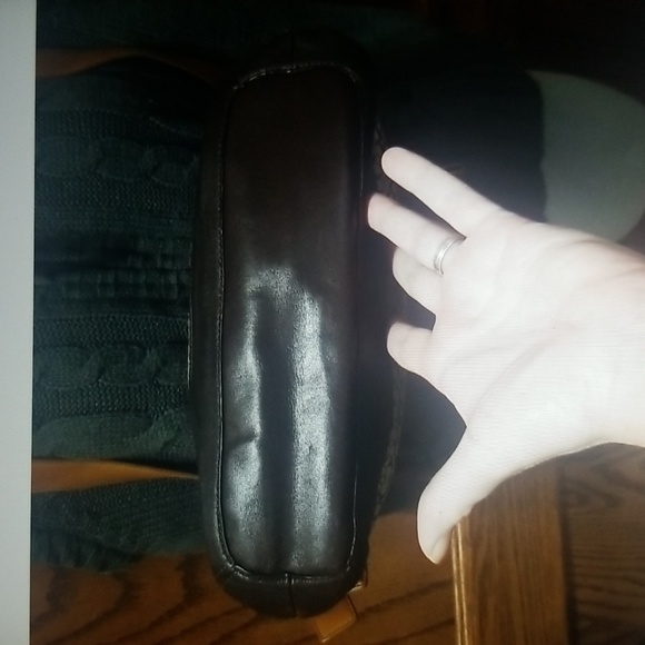 Coach Suede and Leather Striped Signature Shoulder Bag๐ - Picture 4 of 16